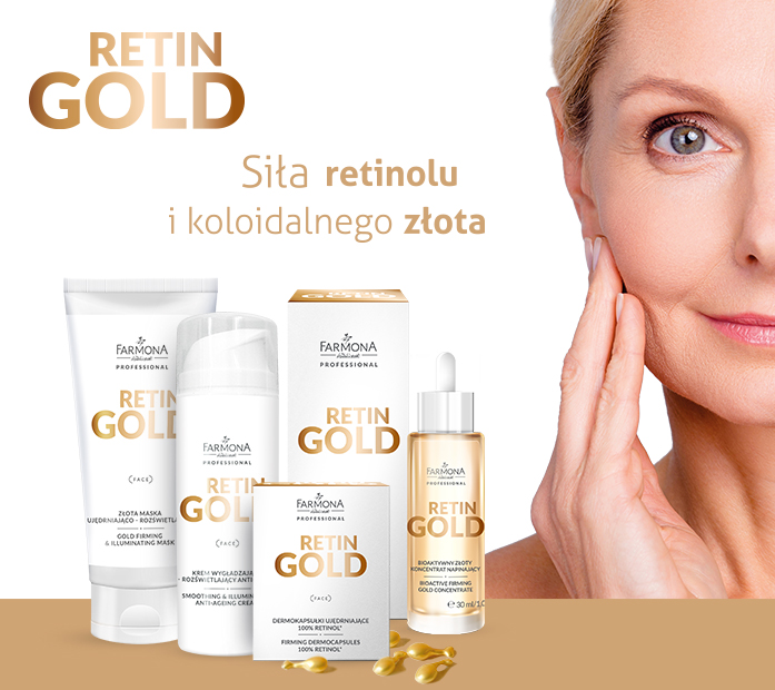 Kosmetyki profesjonalne złoto retinol